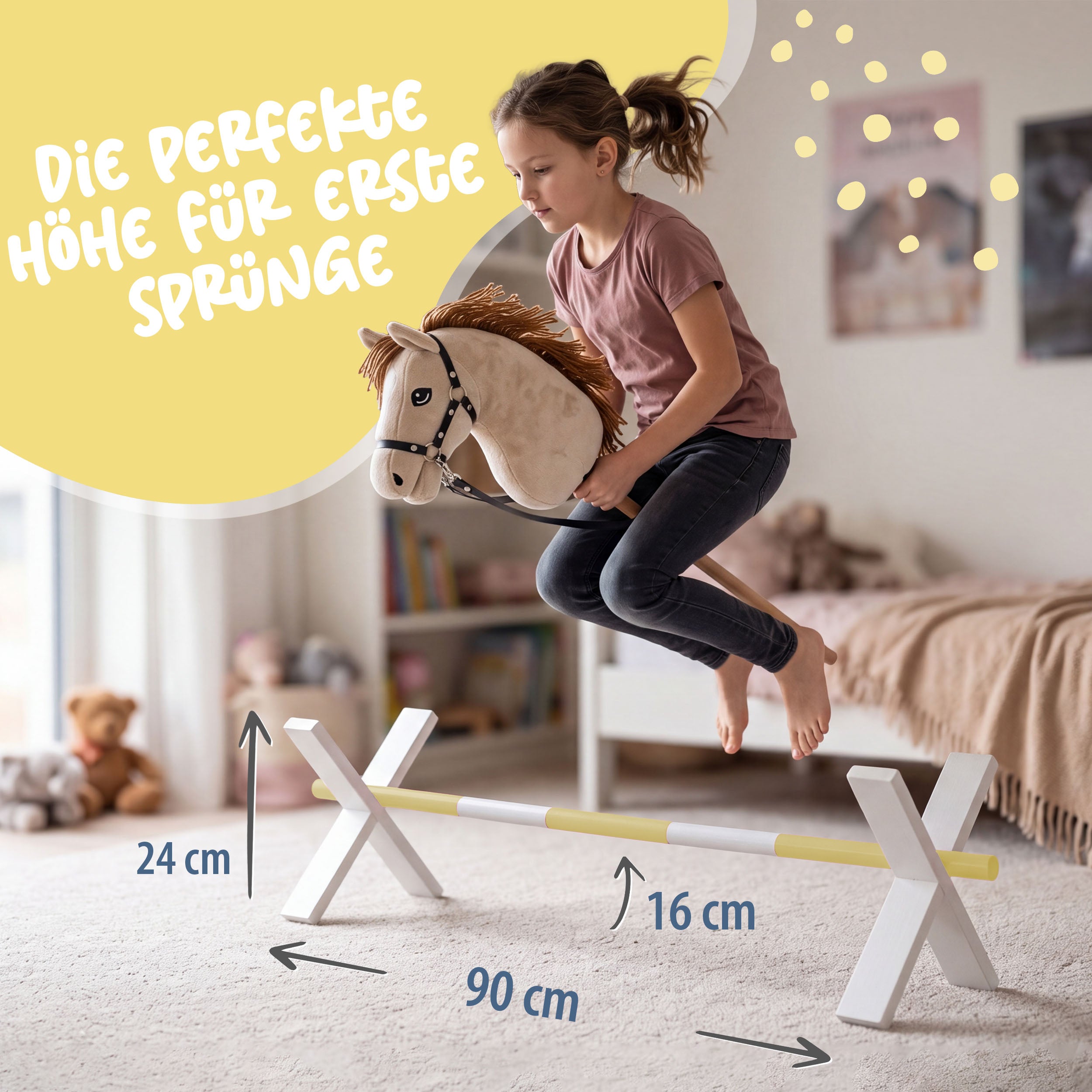 Hobby Horse Cavaletti - Hindernisse fürs Hobby Horsing - Gelb