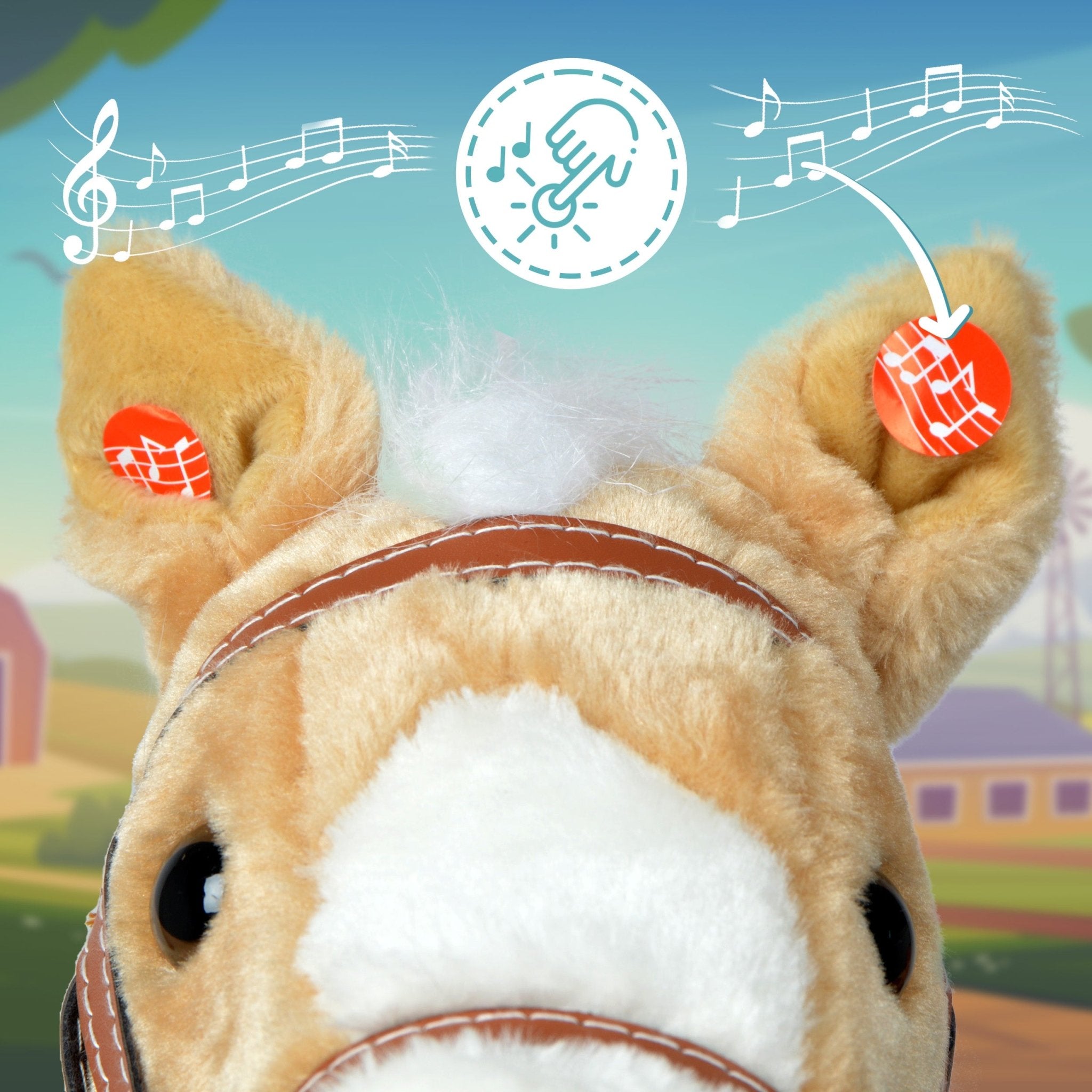 Steckenpferd GOLDY, mit Soundeffekten Goldy