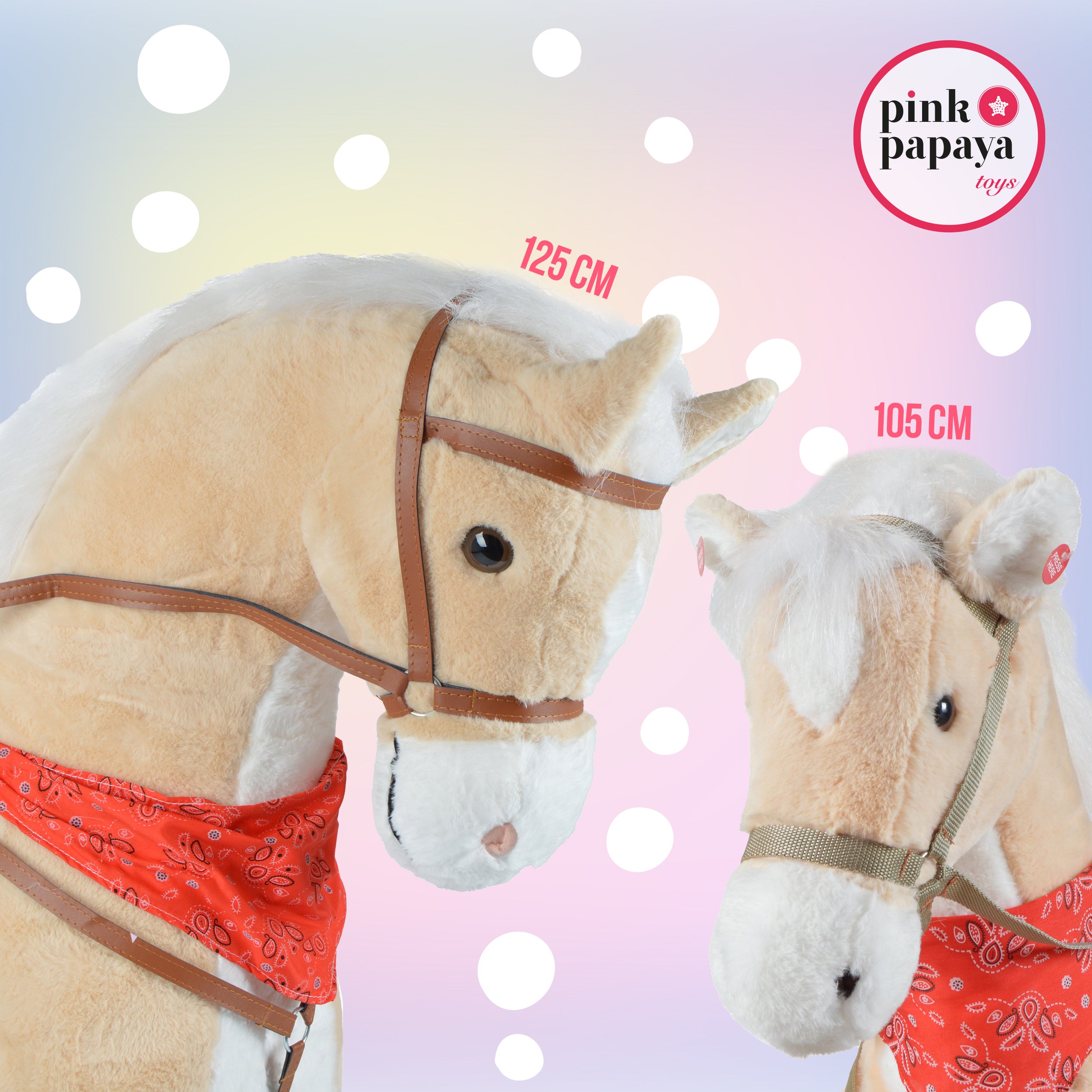 Spielpferd zum Reiten - Stehpferd GIANT STERNCHEN 125 cm