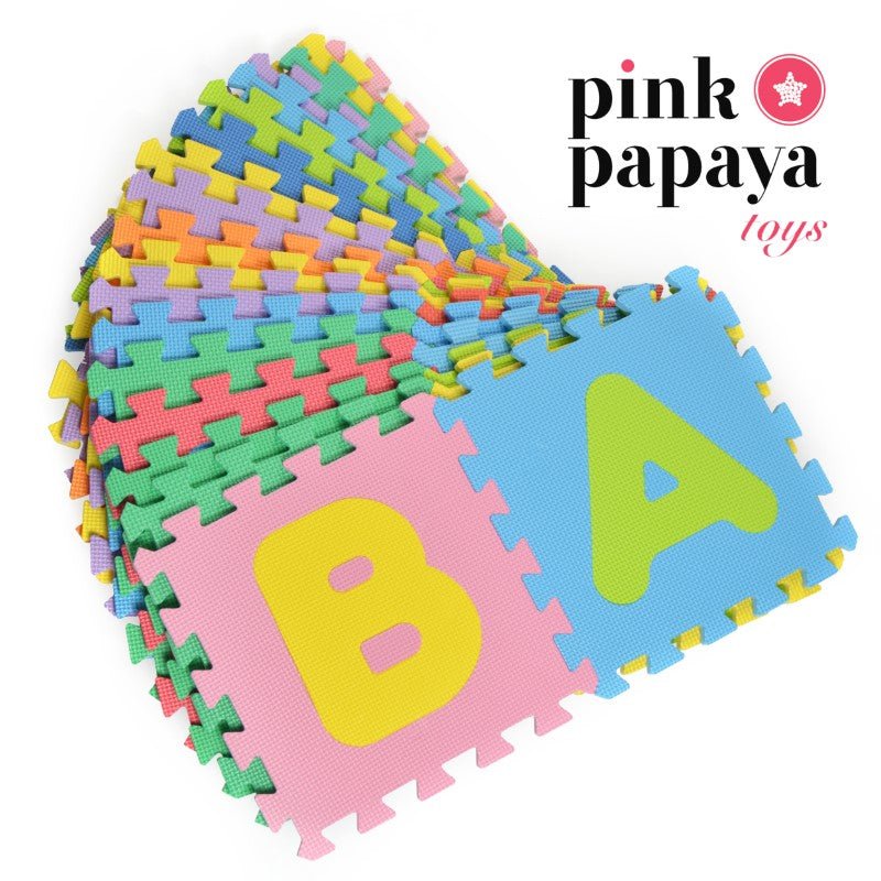 Pink Papaya EVA Puzzlematte "Kids Zone" = 36 Felder (A-Z & 0-9 + Rand)
