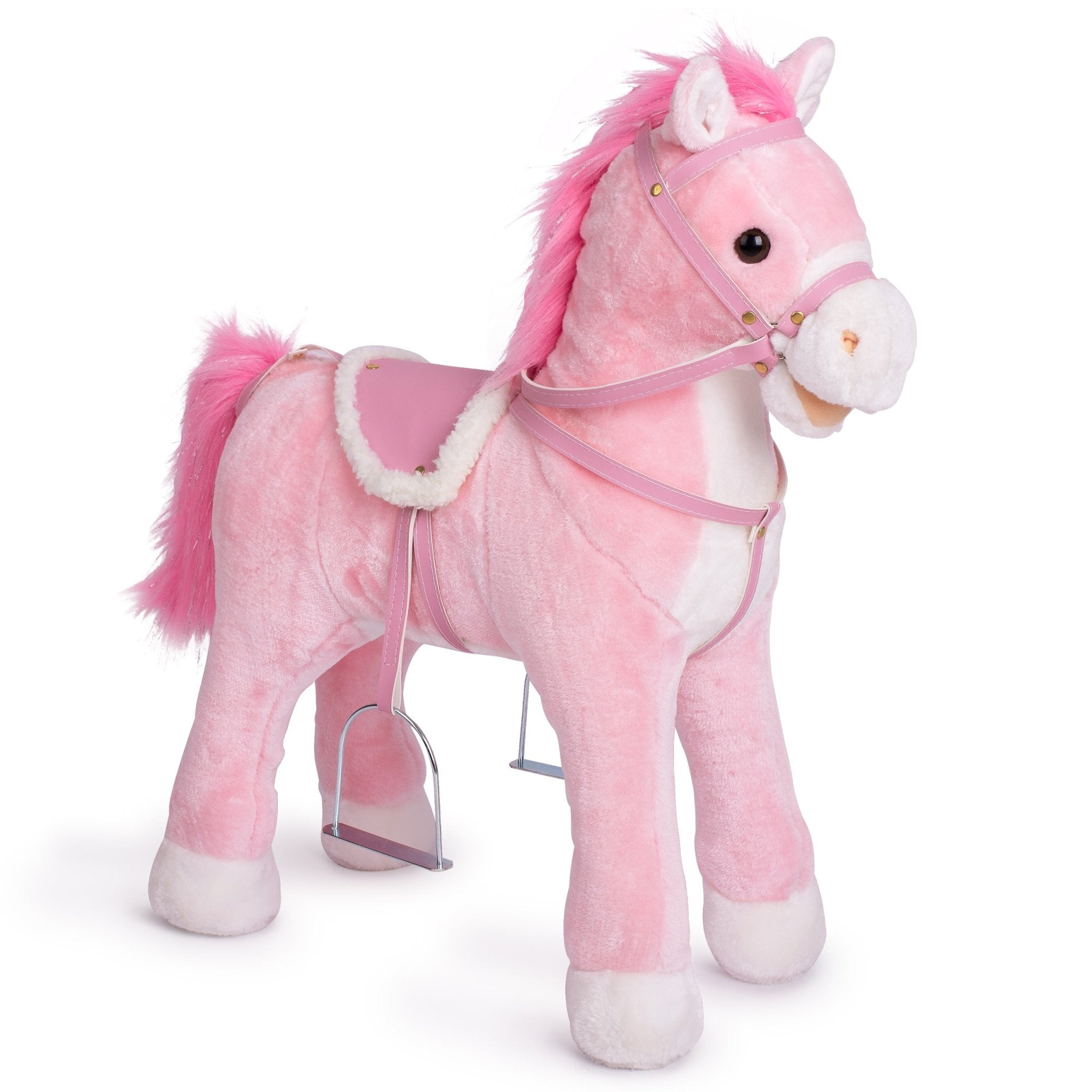 baby pferd spielzeug Pink Papaya Stehpferd zum draufsitzen 60cm Spielpferd mit Sound - Spar