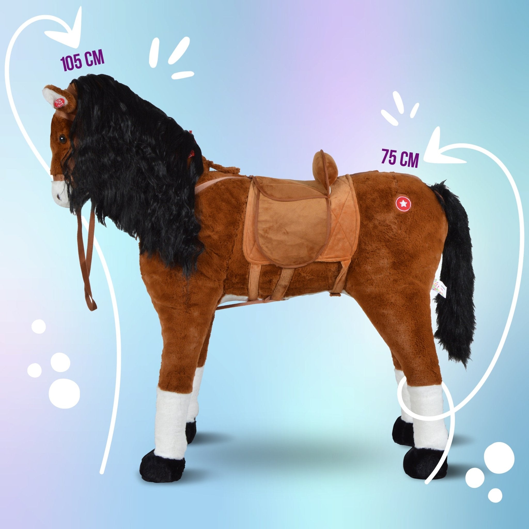 Spielpferd zum Reiten - XXL Stehpferd ANNA 105 cm
