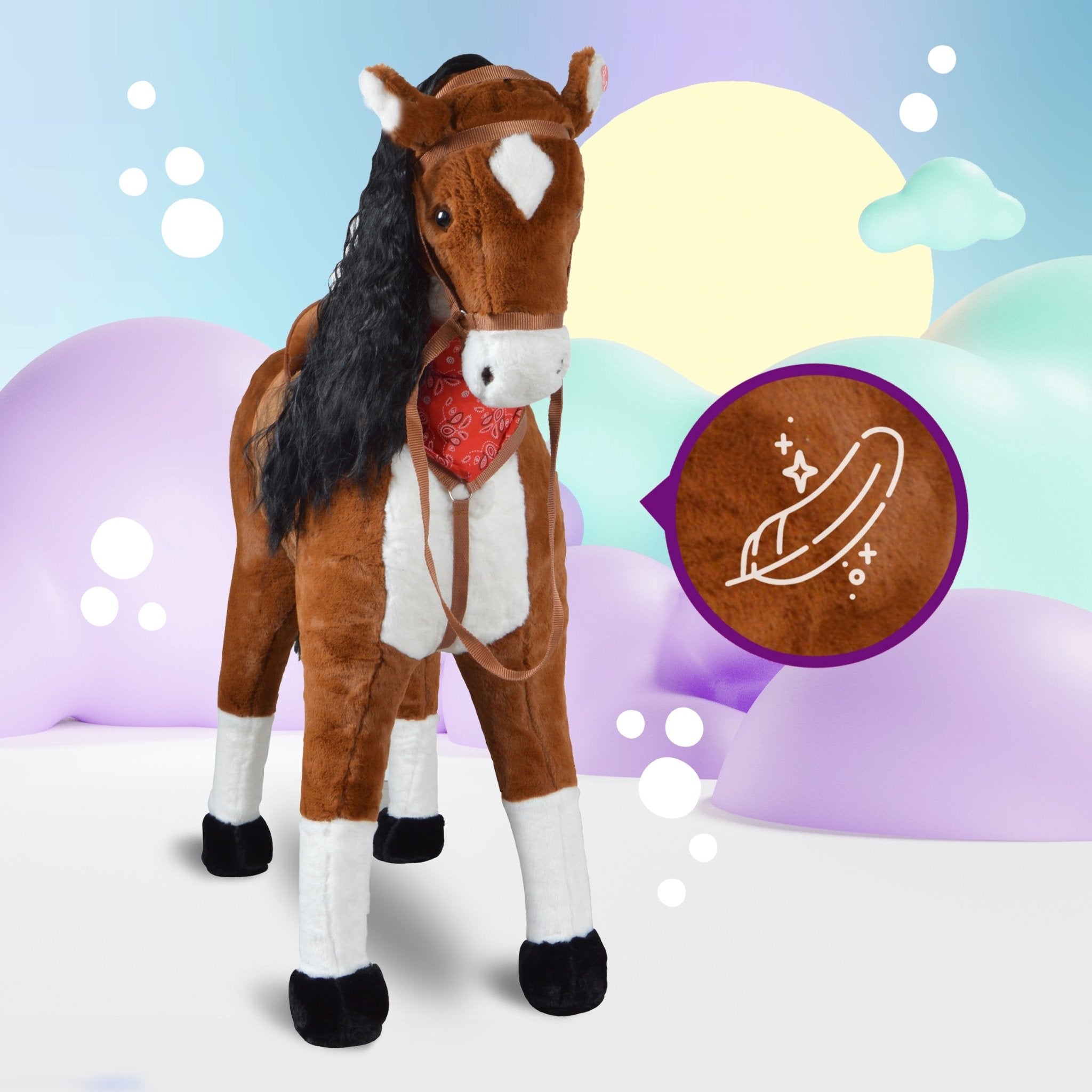 Spielpferd zum Reiten - XXL Stehpferd ANNA 105 cm
