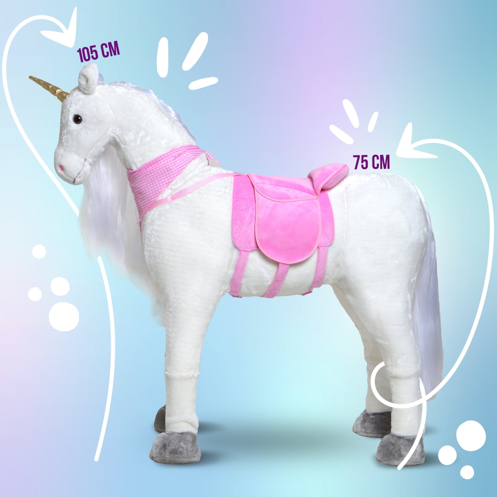 Spielpferd zum Reiten - XXL Stehpferd LISSY 105 cm