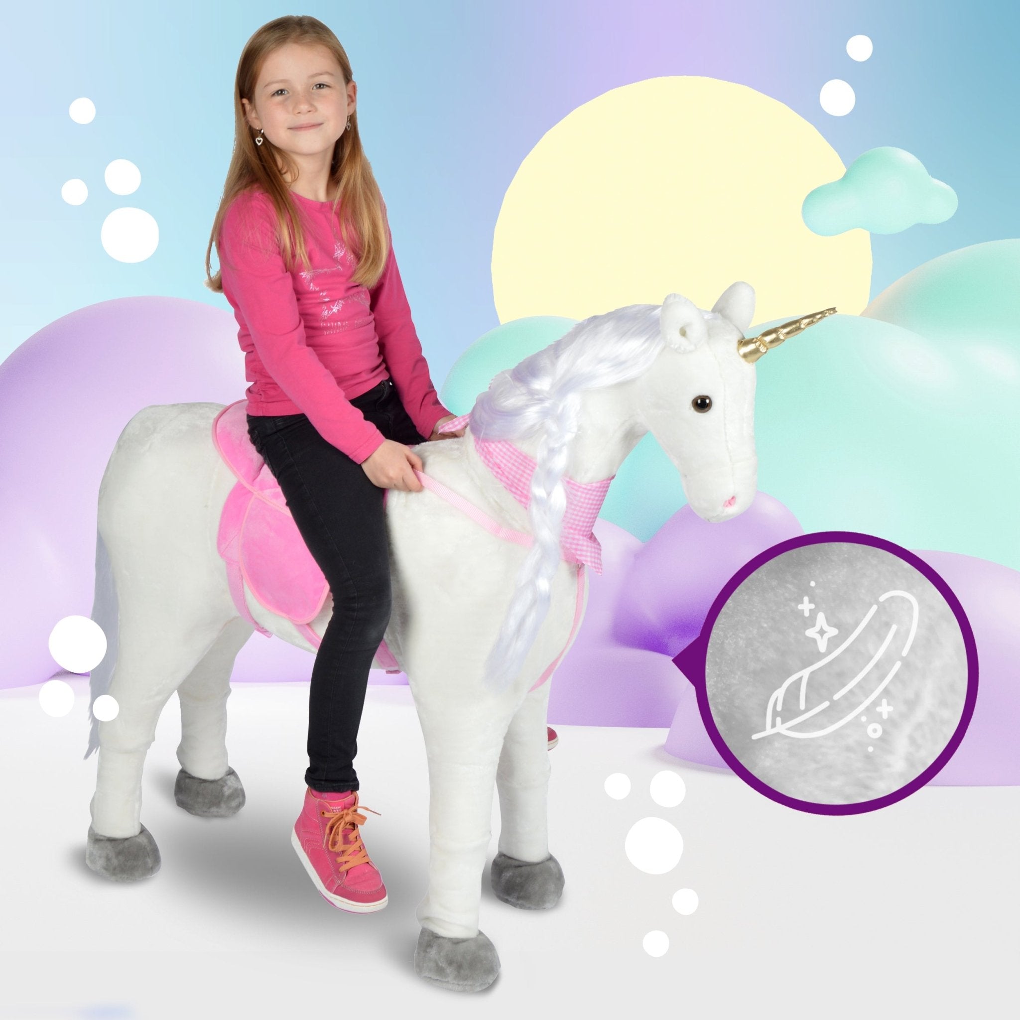 Spielpferd zum Reiten - XXL Stehpferd LISSY 105 cm