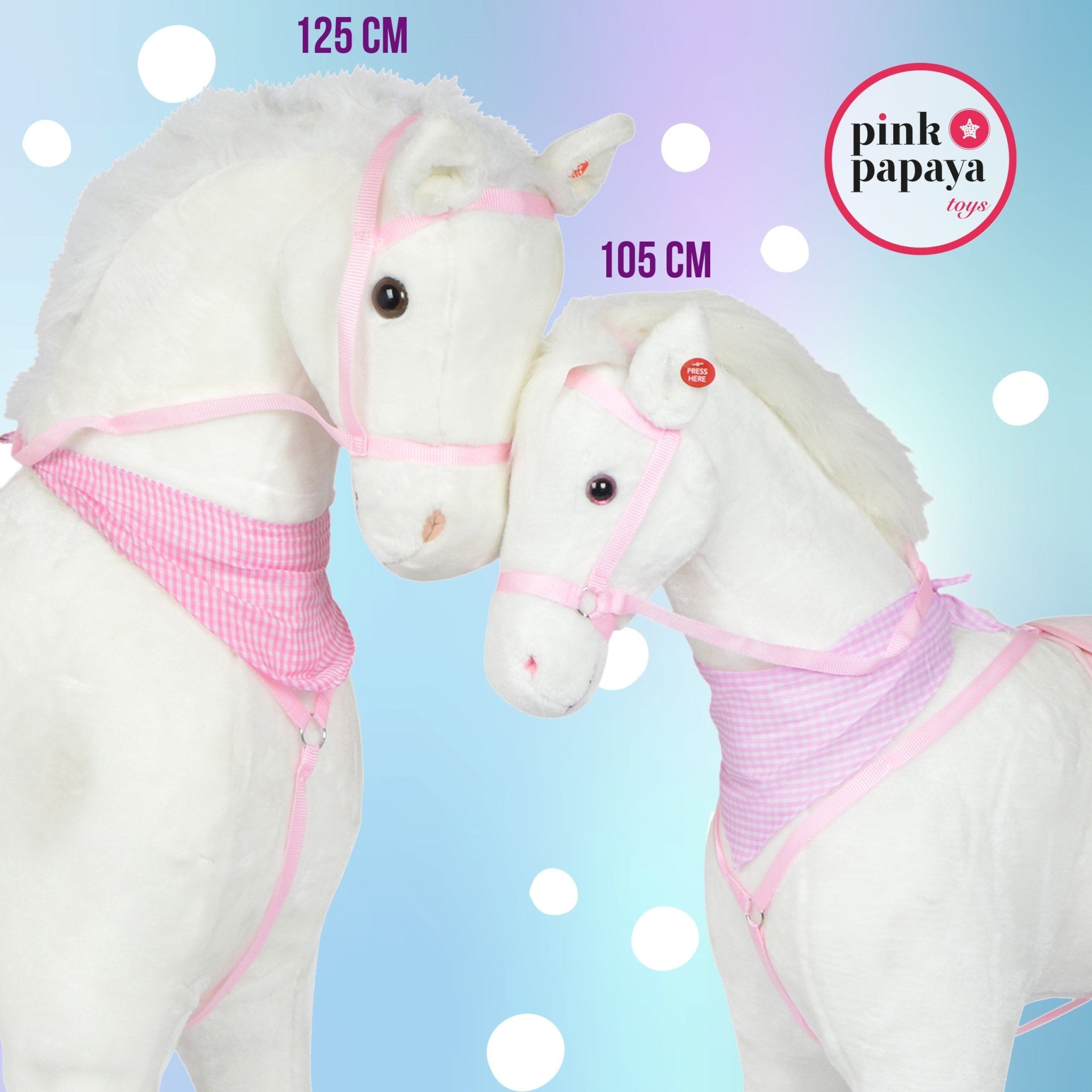 Spielpferd zum Reiten - XXL Stehpferd LUNA 105 cm