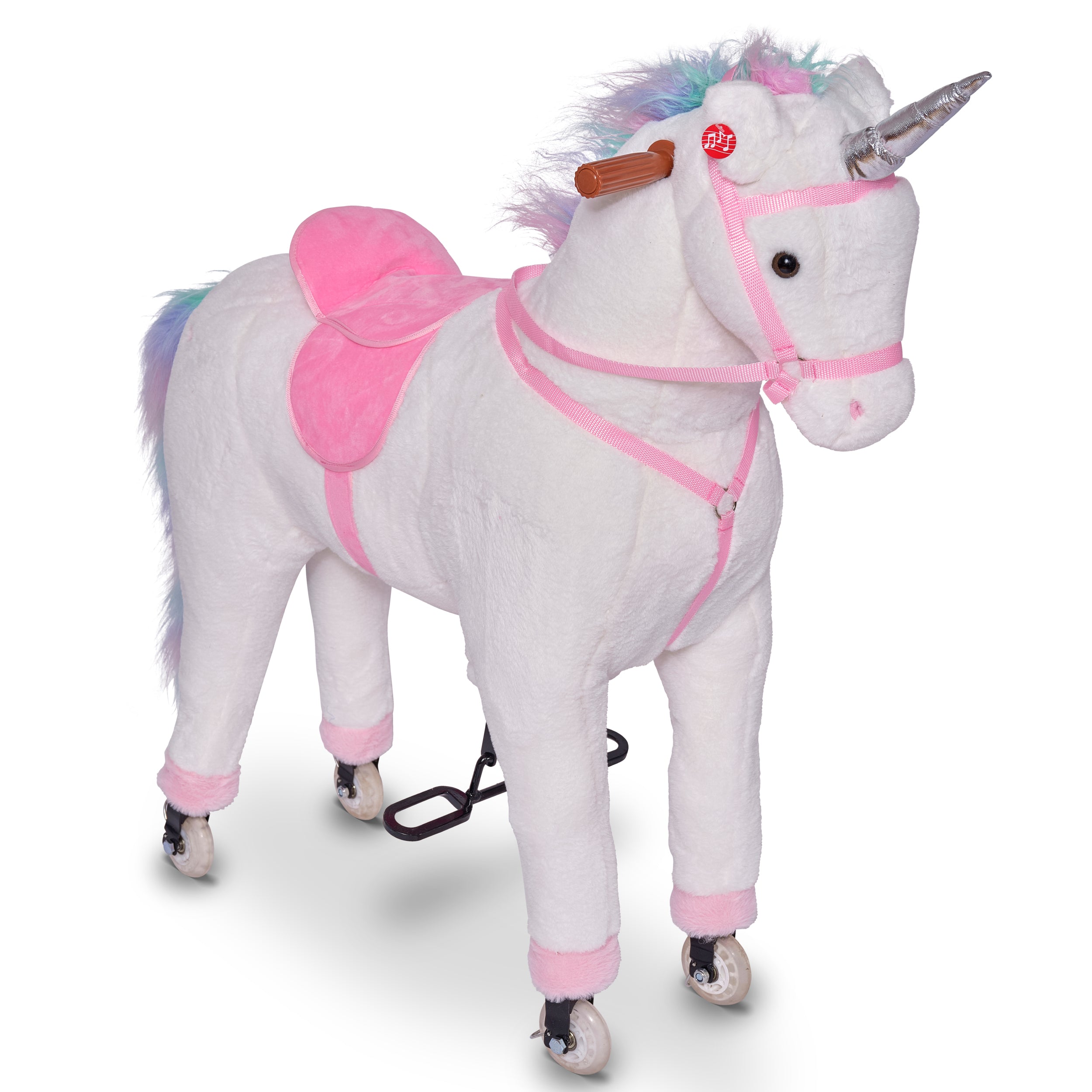 Reitpferd auf Rollen EINHORN RAINBOW, 90cm