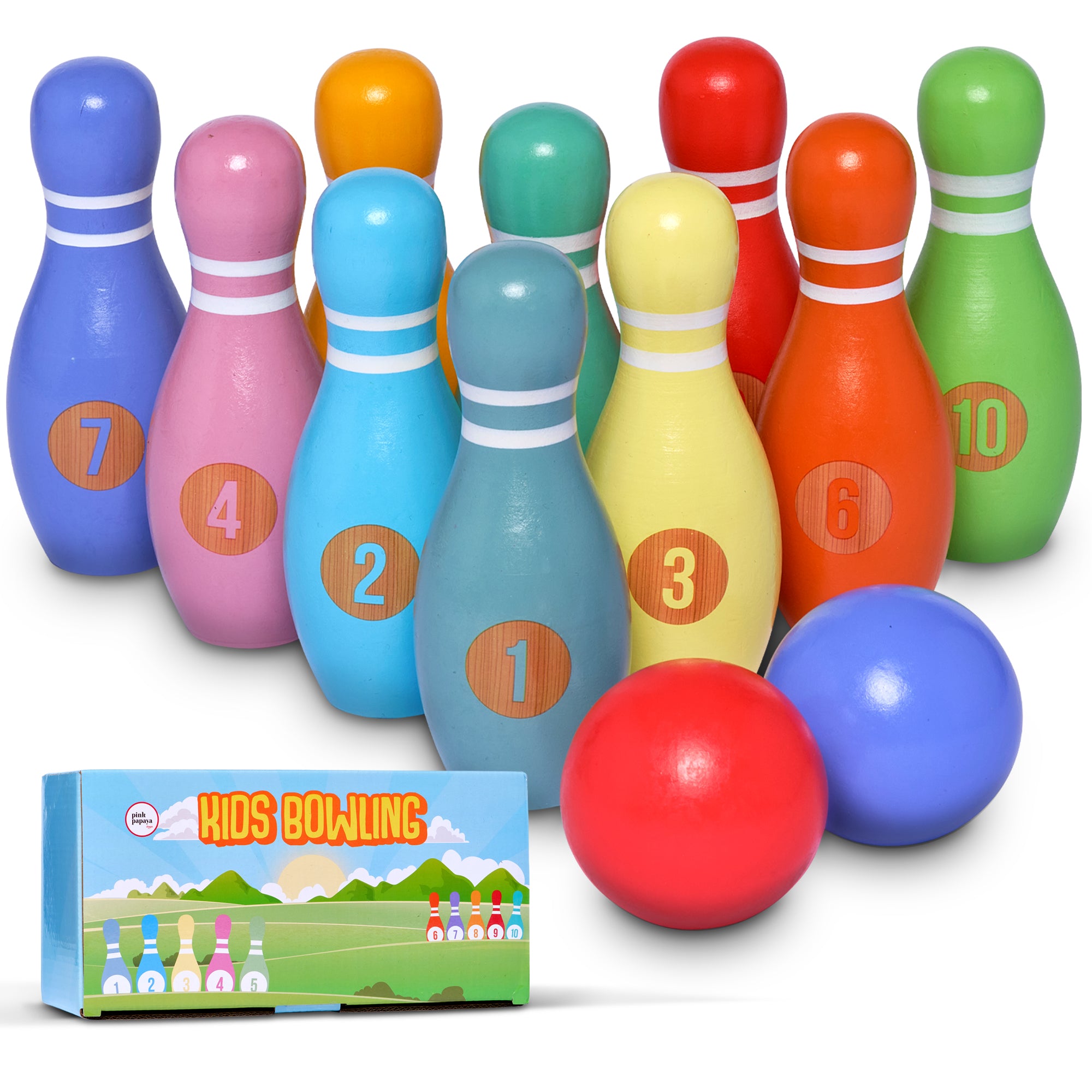 Pink Papaya Kids Bowling Classic, 12 teiliges Kids Bowling L