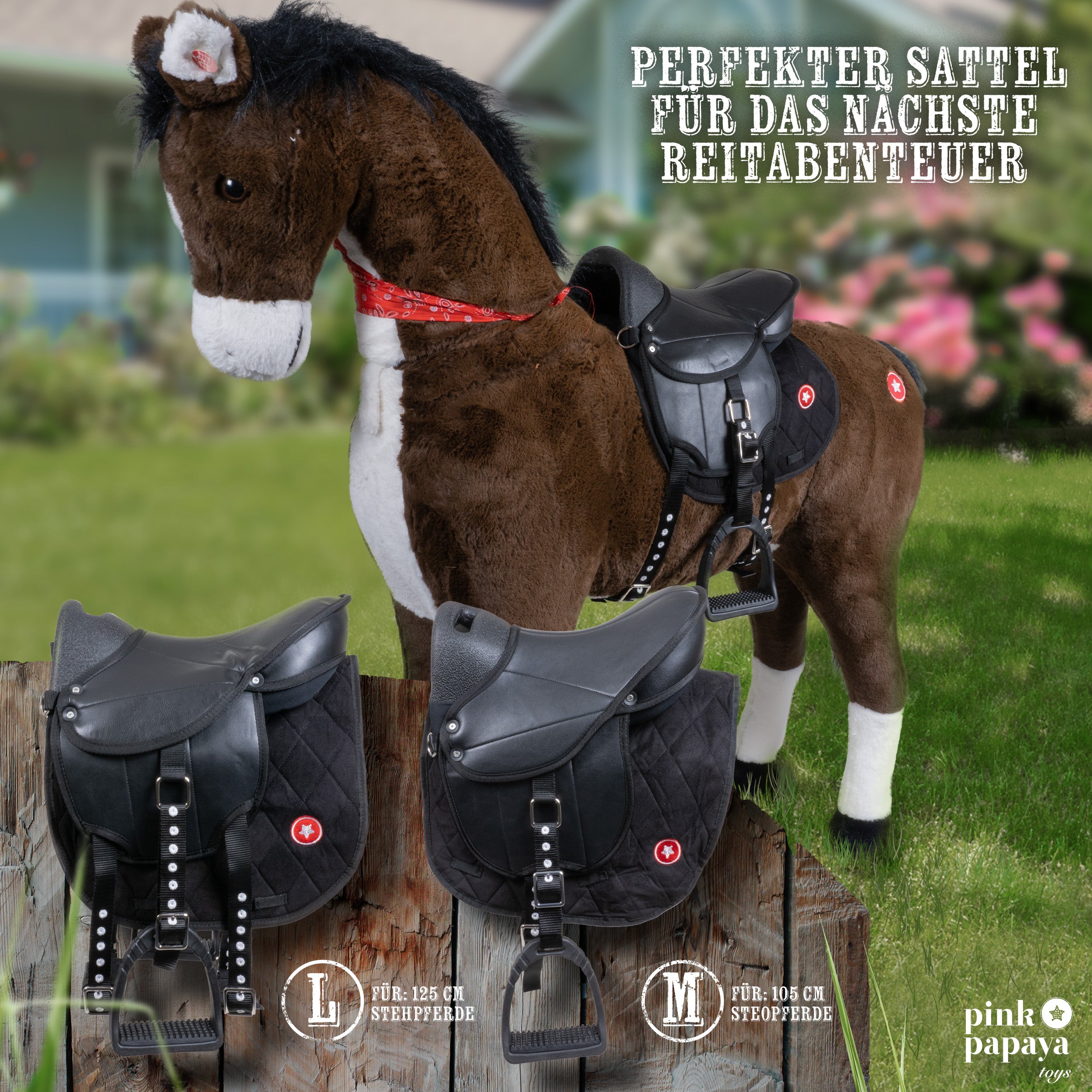 Pink Papaya Sattel - M - 105 cm Horse