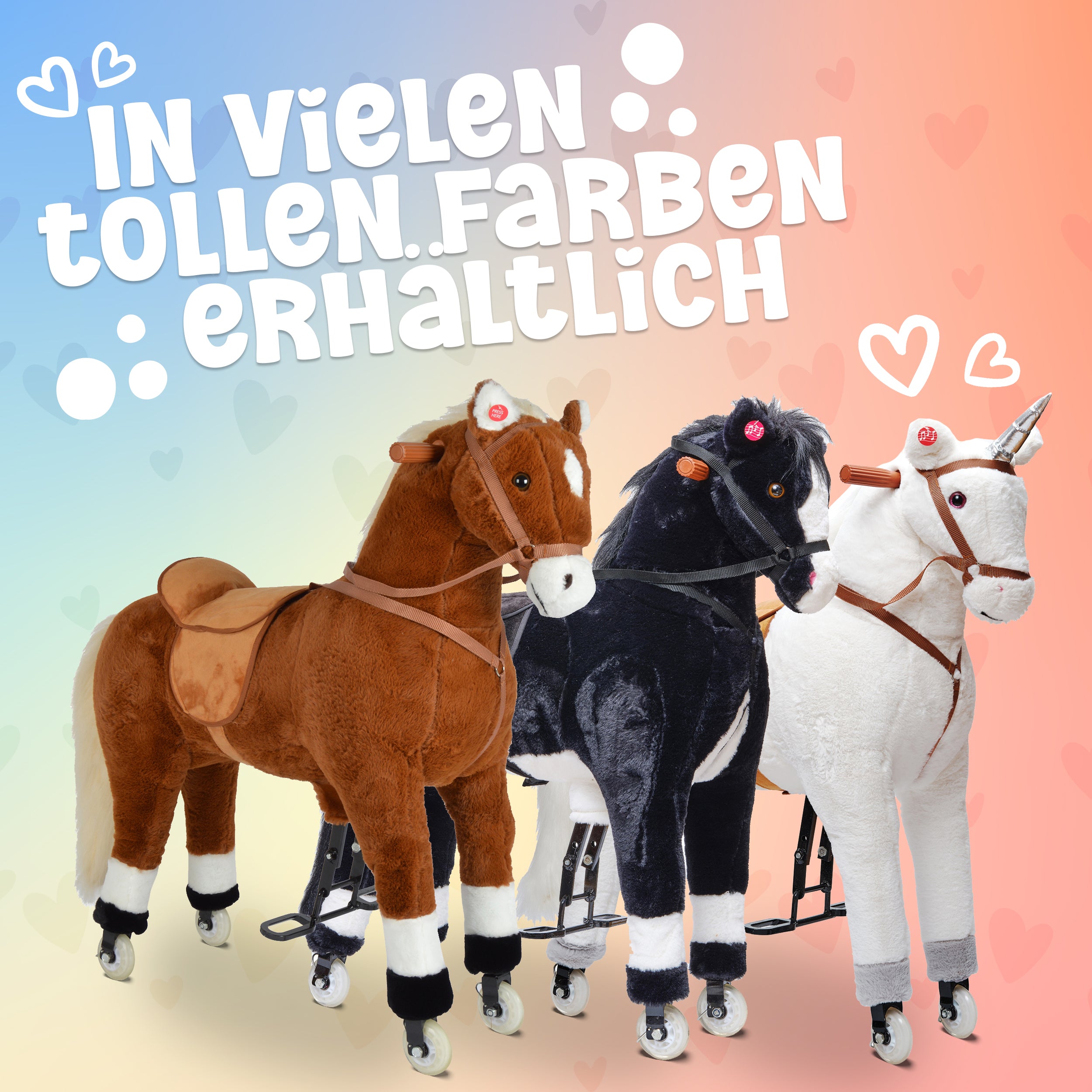 Reitpferd auf Rollen PACO, 90cm
