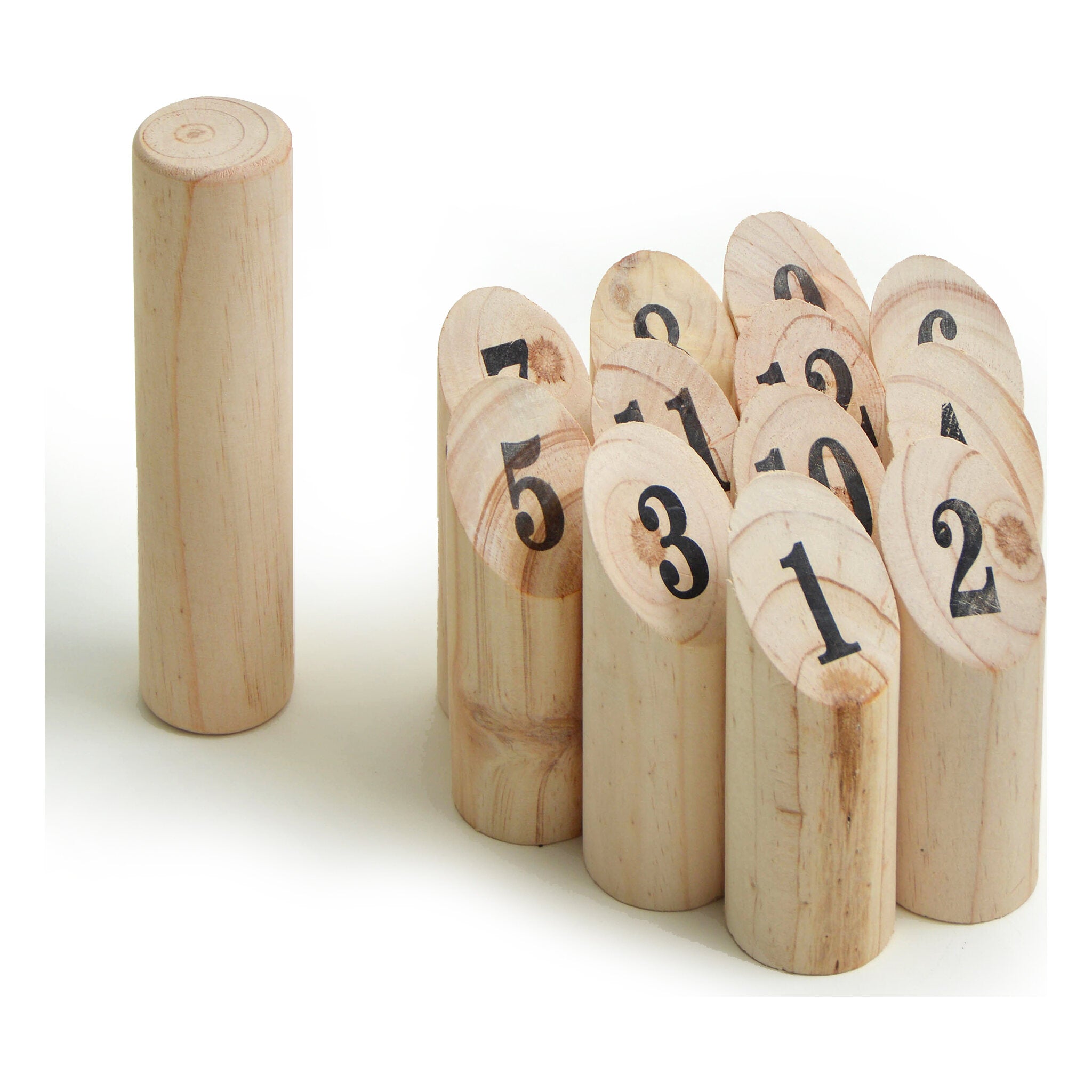 Nummern Kubb – Zahlen-Wurfspiel aus Holz für die ganze Familie