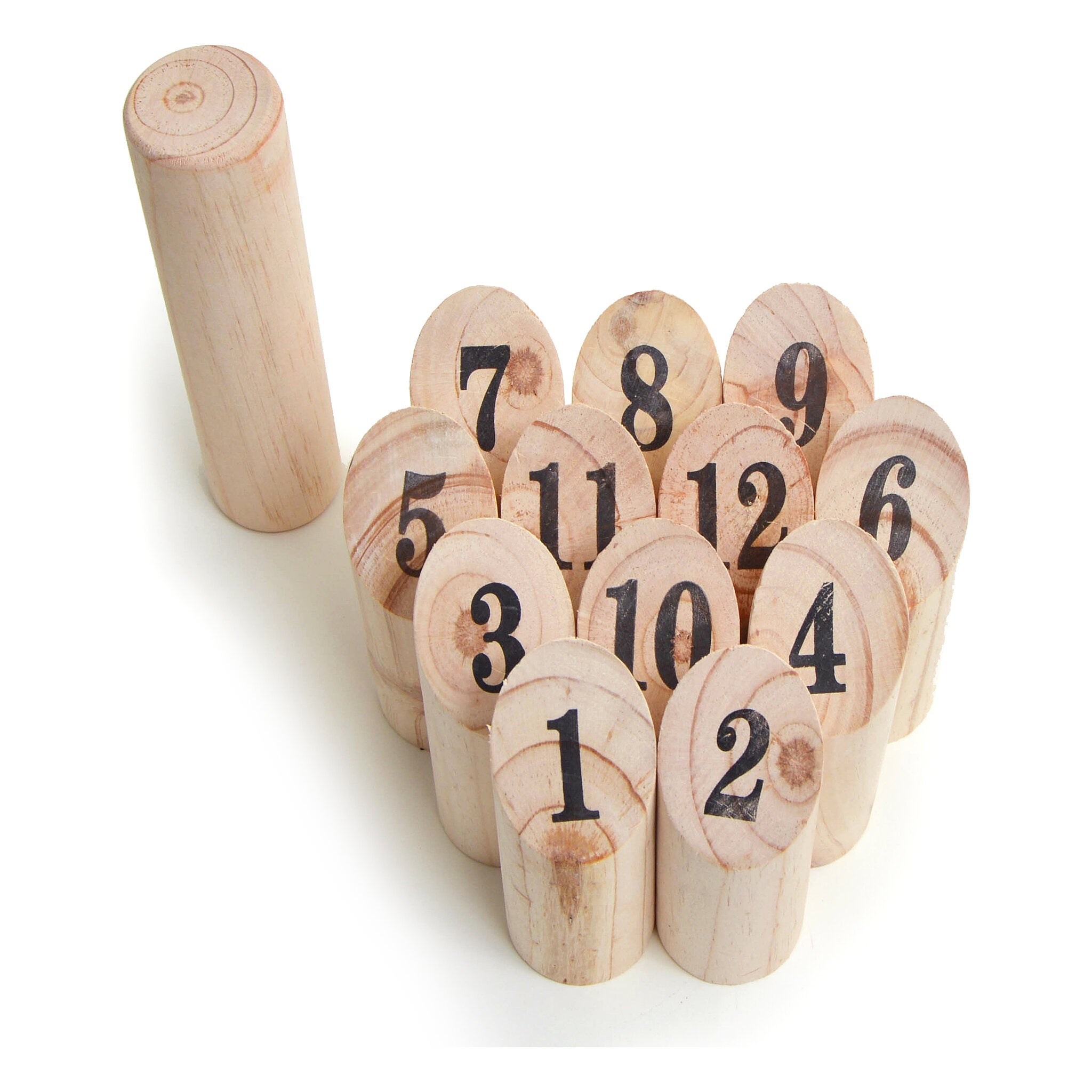 Nummern Kubb – Zahlen-Wurfspiel aus Holz für die ganze Familie