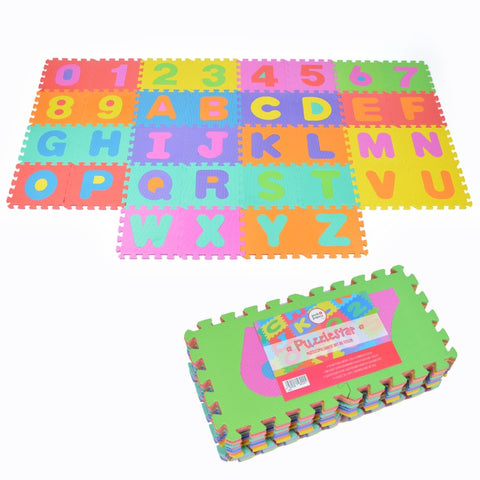 EVA Puzzlematte "Puzzlestar 123 - ABC" 36 Felder (A-Z&0-9 ohne Rand)