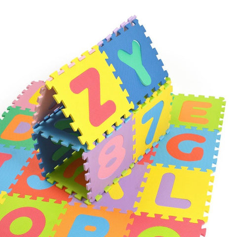 Pink Papaya EVA Puzzlematte "Kids Zone" = 36 Felder (A-Z & 0-9 + Rand) - Pink Papaya Toys