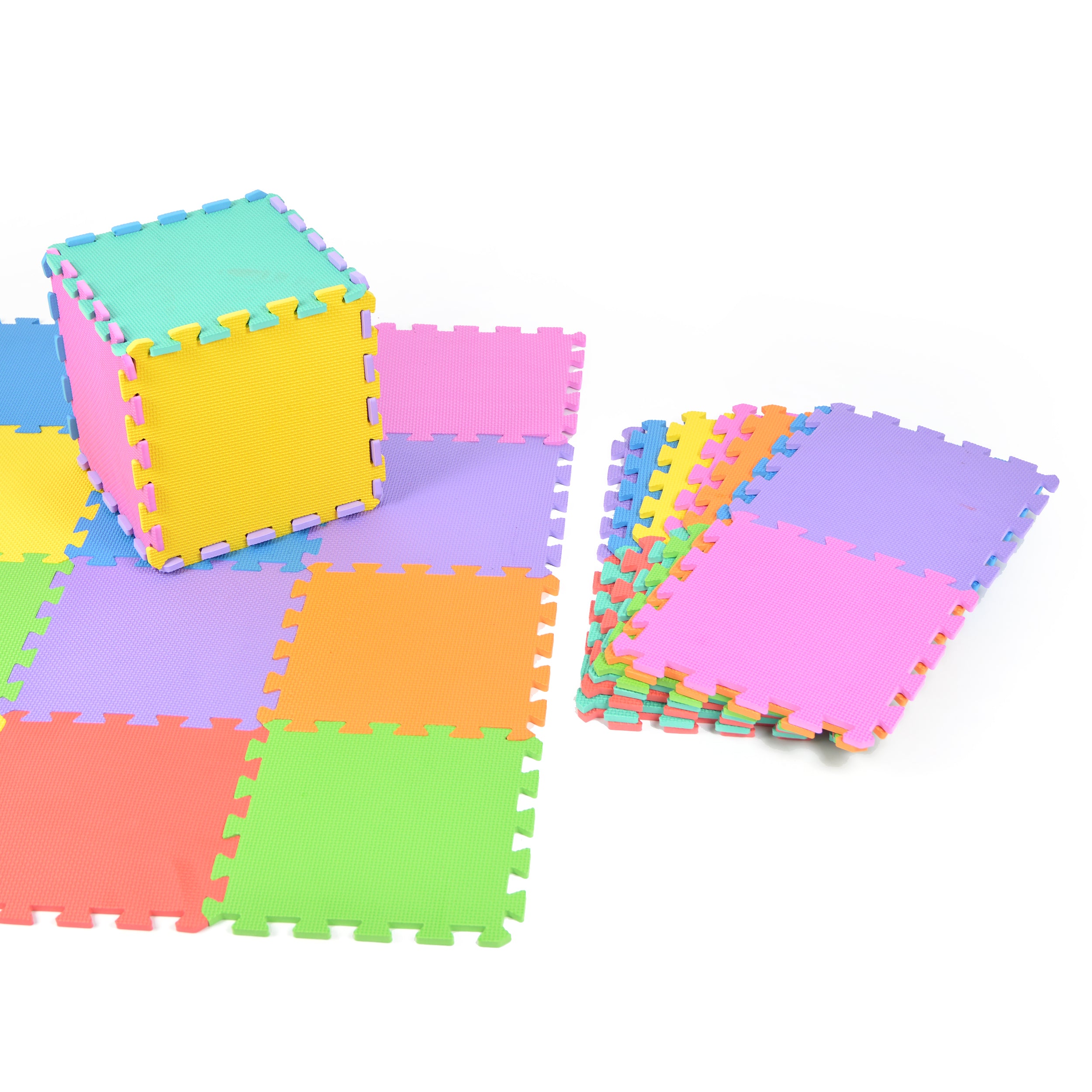 EVA Puzzlematte "Puzzlestar Color" 36 Felder (ohne Buchstaben/Zahlen)