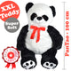Ours en peluche / panda Pan Tao, ours en peluche XXL de 100 cm en noir et blanc