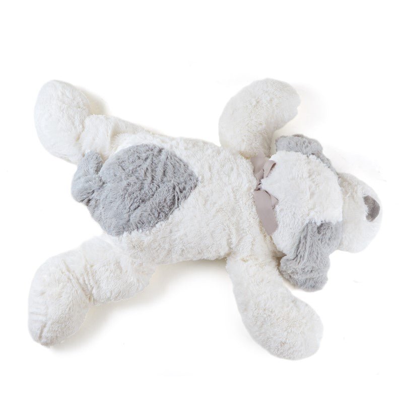 Riesen-Hund Lou, 100cm XXL Kuscheltier in weiß/grau
