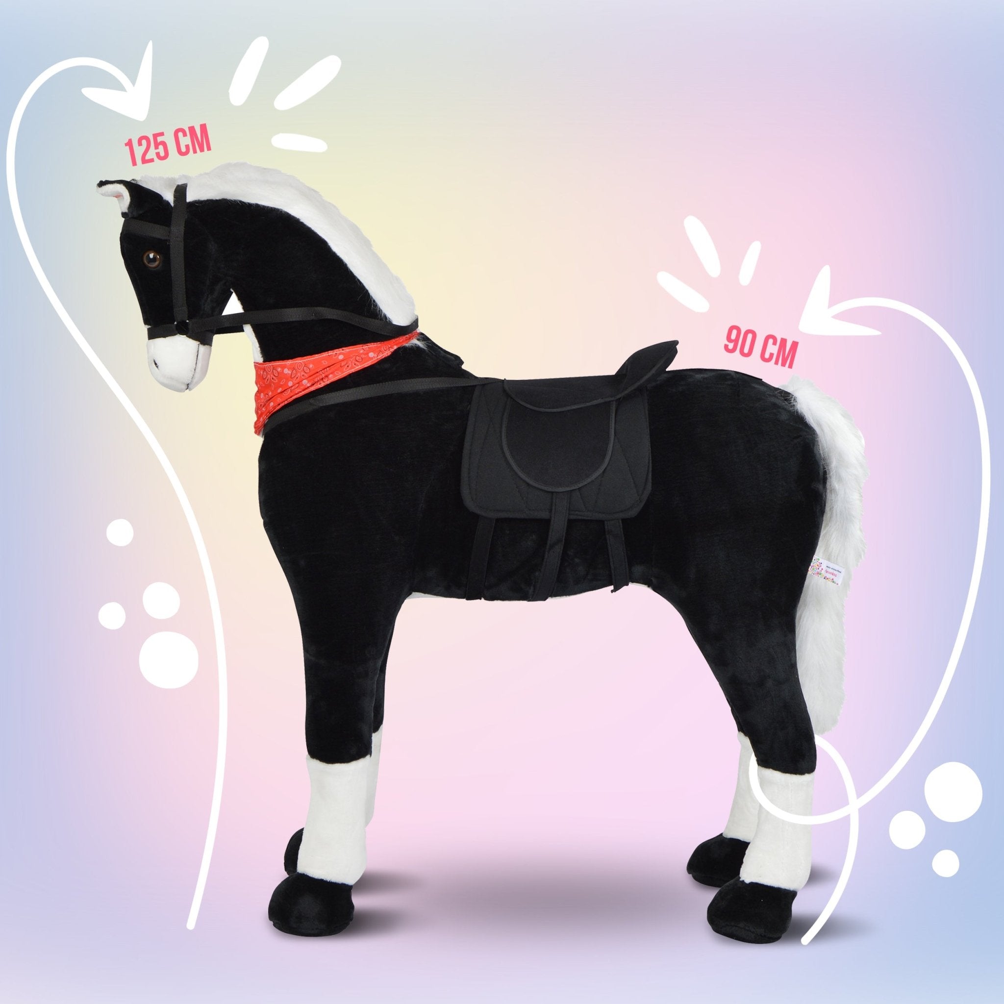 Spielpferd zum Reiten - Stehpferd GIANT AMADEUS 125 cm