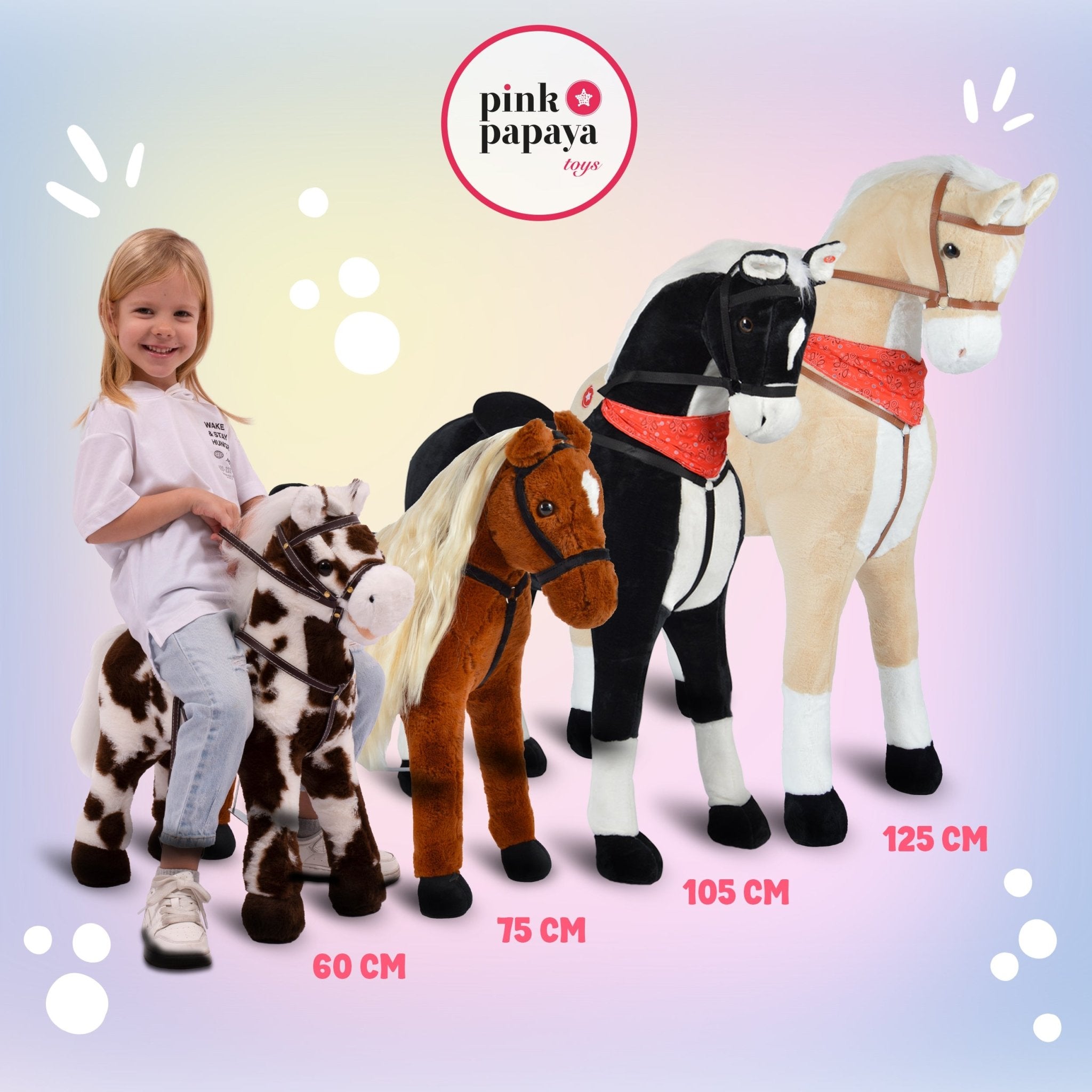 Spielpferd zum Reiten - Stehpferd GIANT AMADEUS 125 cm